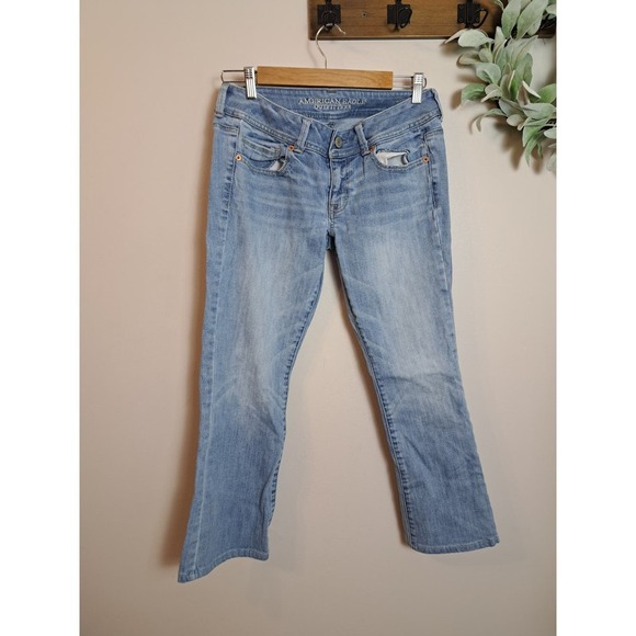 American Eagle Blue Denim Jeans Kick Boot Stretch W30 - Picture 2 of 5